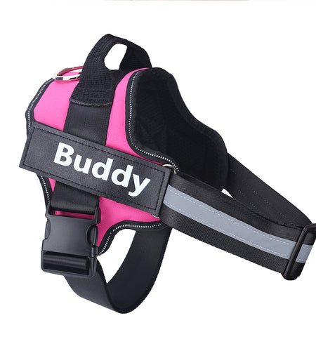 Personalized Dog Harness NO PULL Reflective Breathable Adjustable Pet Harness Vest For Small Large Dog Custom Patch Pet Supplies