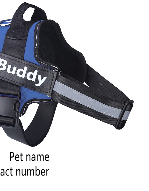 Load image into Gallery viewer, Personalized Dog Harness NO PULL Reflective Breathable Adjustable Pet Harness Vest For Small Large Dog Custom Patch Pet Supplies
