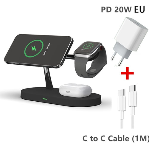 Load image into Gallery viewer, 3-in-1 Wireless Magsafe Charger Stand
