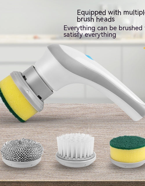 Load image into Gallery viewer, Electric Cleaning Brush 4 In 1 Spinning Scrubber Handheld Electric Cordless Cleaning Brush Portable
