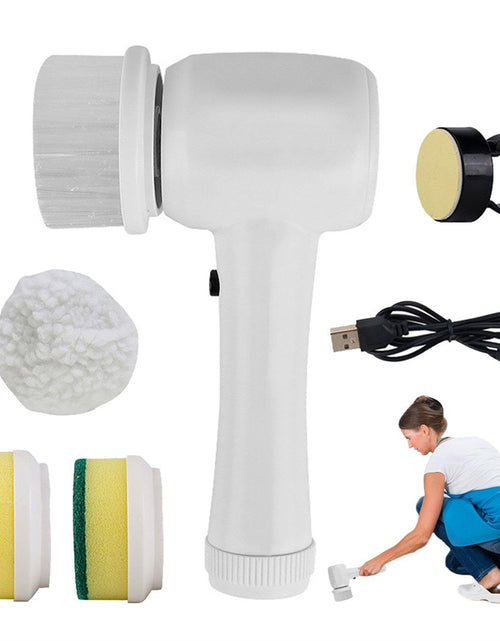 Load image into Gallery viewer, Electric Cleaning Brush 4 In 1 Spinning Scrubber Handheld Electric Cordless Cleaning Brush Portable
