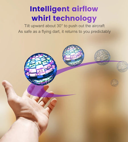 Flynova Pro Flying Ball Spinner Toy  Hand Controlled Drone Helicopter 360 Rotating Mini UFO With Light Kids Gifts