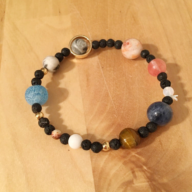 Solar system natural stone bracelet