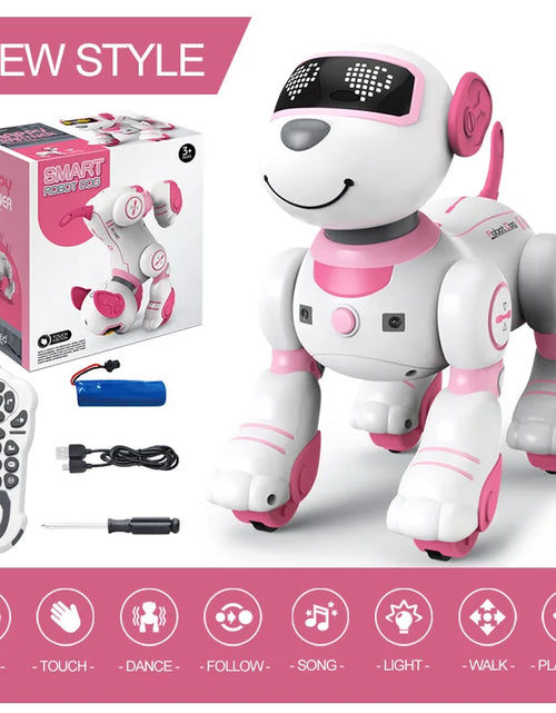 Load image into Gallery viewer, Funny RC Robot Electronic Dog Stunt Dog Voice Command Programmable Touch-sense Music Song Robot Dog for Children&#039;s Toys
