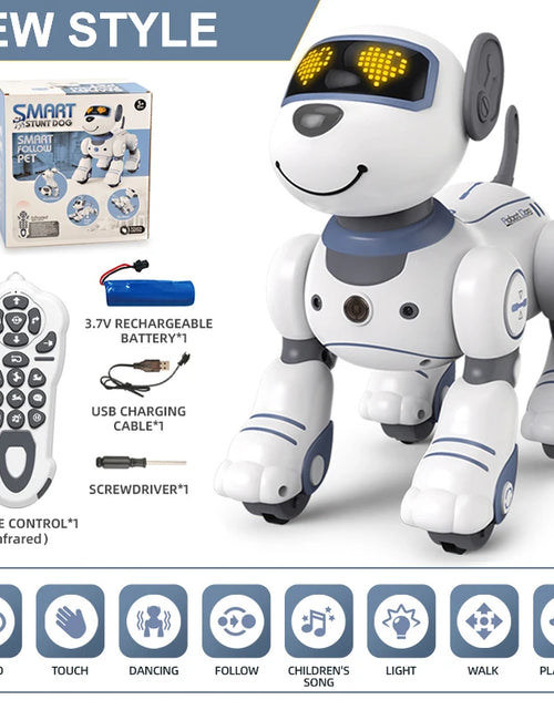 Load image into Gallery viewer, Funny RC Robot Electronic Dog Stunt Dog Voice Command Programmable Touch-sense Music Song Robot Dog for Children&#039;s Toys
