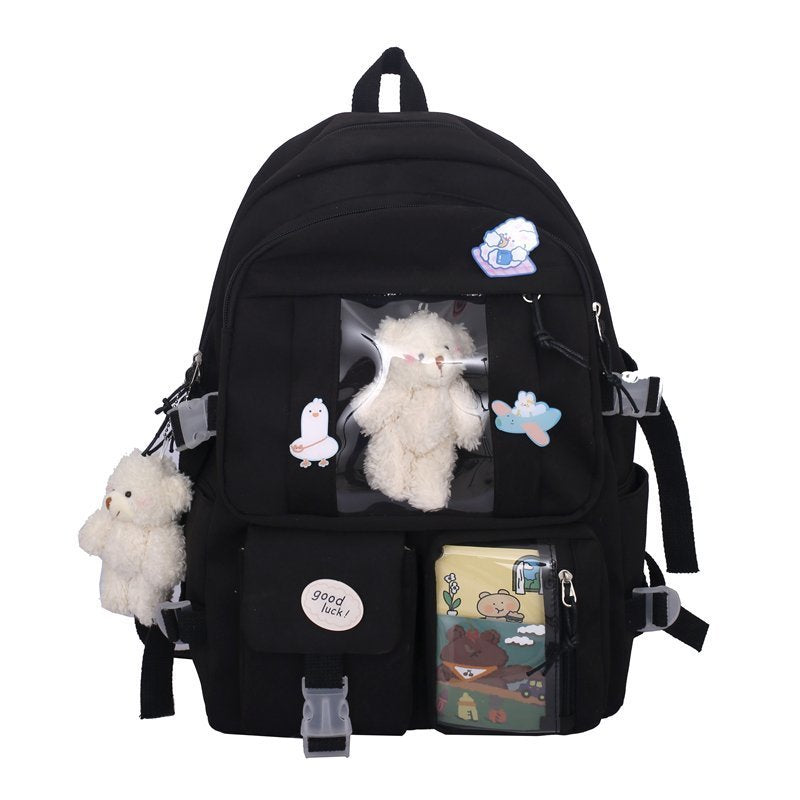 Large Capacity High School Student Schoolbag Women&#039;s  Cartoon Backpack For Junior High School Students Backpack