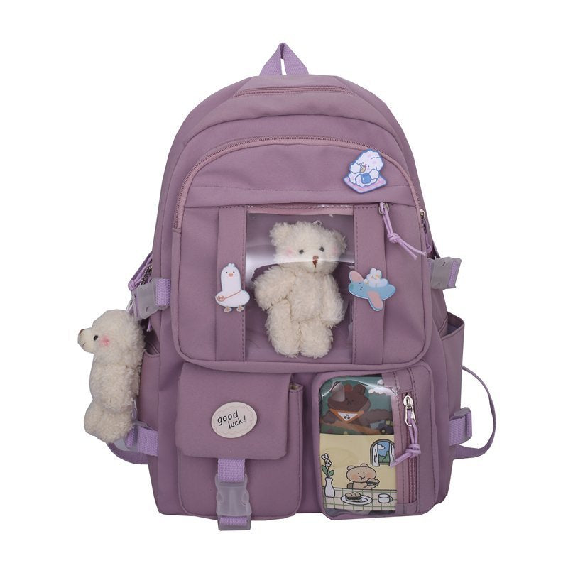 Large Capacity High School Student Schoolbag Women&#039;s  Cartoon Backpack For Junior High School Students Backpack