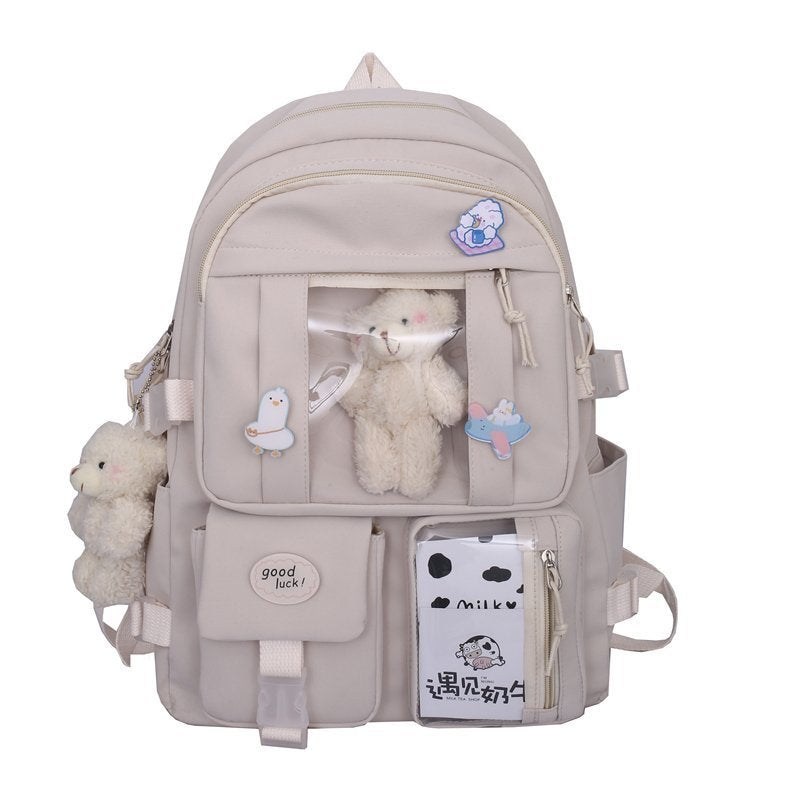 Large Capacity High School Student Schoolbag Women&#039;s  Cartoon Backpack For Junior High School Students Backpack