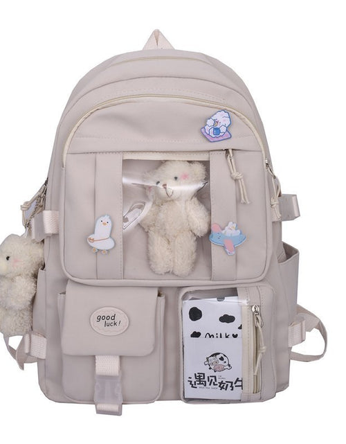 Load image into Gallery viewer, Large Capacity High School Student Schoolbag Women&#039;s  Cartoon Backpack For Junior High School Students Backpack
