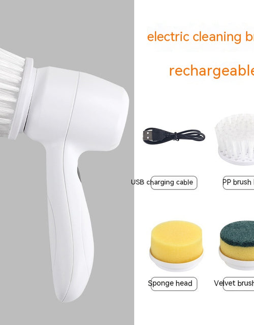 Load image into Gallery viewer, Electric Cleaning Brush 4 In 1 Spinning Scrubber Handheld Electric Cordless Cleaning Brush Portable
