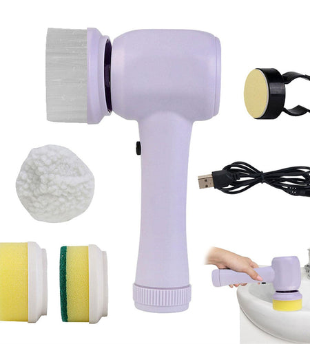 Electric Cleaning Brush 4 In 1 Spinning Scrubber Handheld Electric Cordless Cleaning Brush Portable