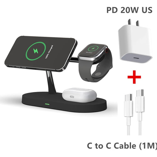 Load image into Gallery viewer, 3-in-1 Wireless Magsafe Charger Stand
