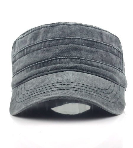 Flat Top Hat Men&#039;s Military Hat Spring And Summer Washed Old Men&#039;s Hat Korean Casual Duck Tongue Hat Fashionable Summer Sun Hat