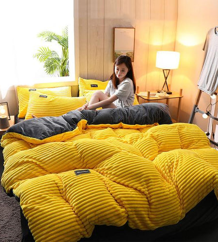 Corduroy Velvet Bedding Set