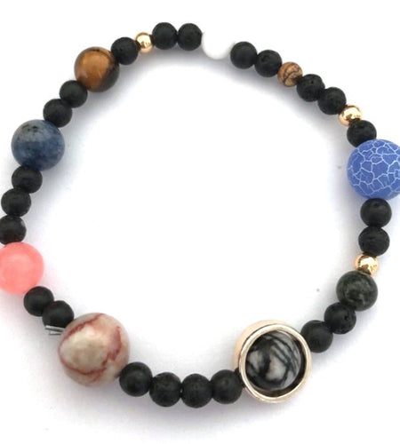 Solar system natural stone bracelet