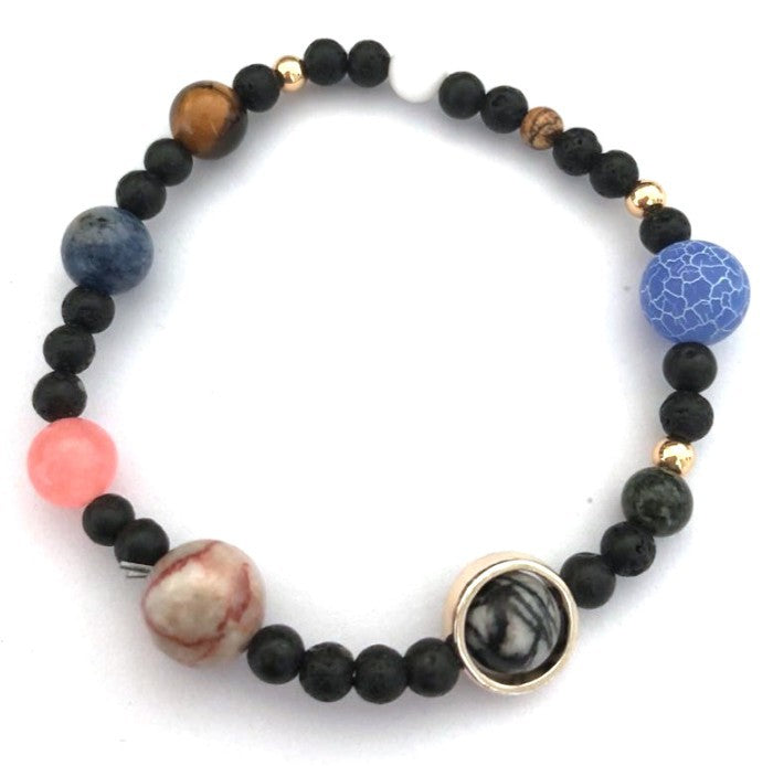 Solar system natural stone bracelet