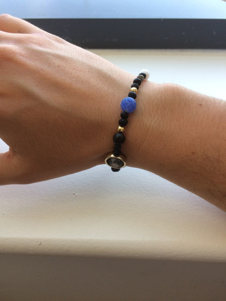 Solar system natural stone bracelet