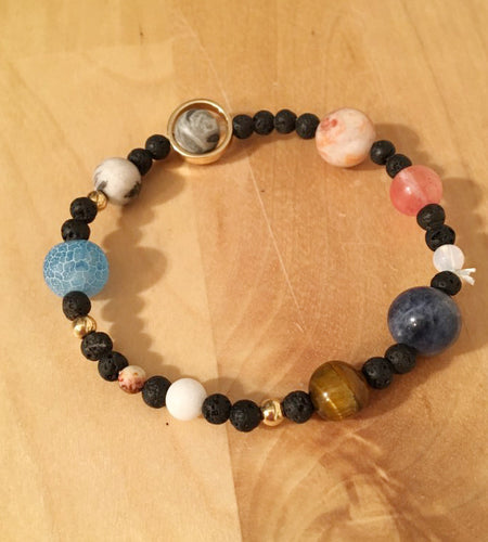 Solar system natural stone bracelet