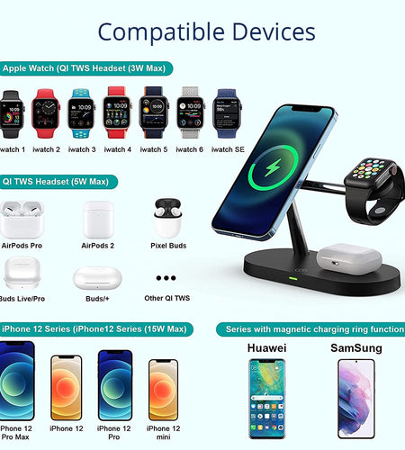 3-in-1 Wireless Magsafe Charger Stand