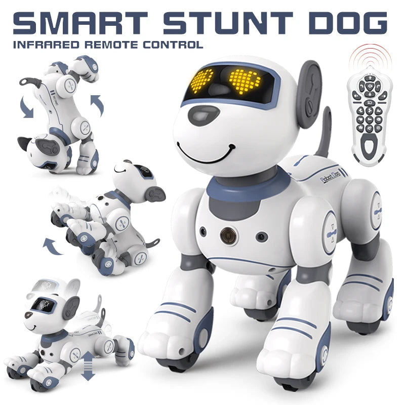 Funny RC Robot Electronic Dog Stunt Dog Voice Command Programmable Touch-sense Music Song Robot Dog for Children&#039;s Toys