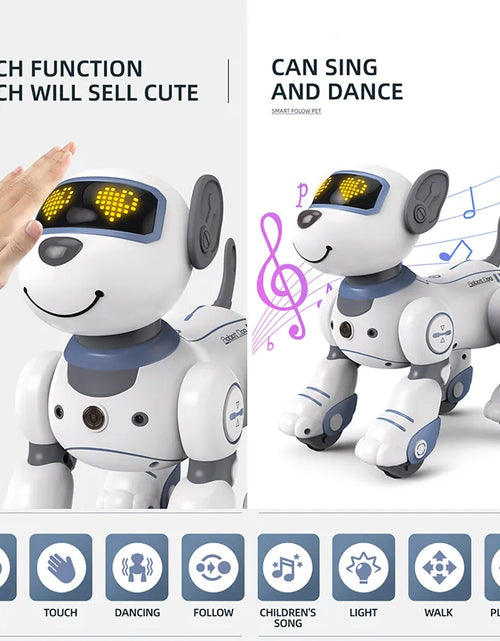 Load image into Gallery viewer, Funny RC Robot Electronic Dog Stunt Dog Voice Command Programmable Touch-sense Music Song Robot Dog for Children&#039;s Toys
