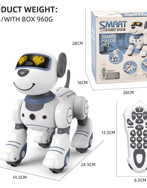 Load image into Gallery viewer, Funny RC Robot Electronic Dog Stunt Dog Voice Command Programmable Touch-sense Music Song Robot Dog for Children&#039;s Toys
