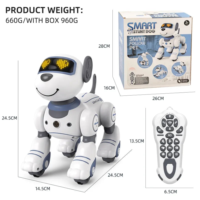 Funny RC Robot Electronic Dog Stunt Dog Voice Command Programmable Touch-sense Music Song Robot Dog for Children&#039;s Toys