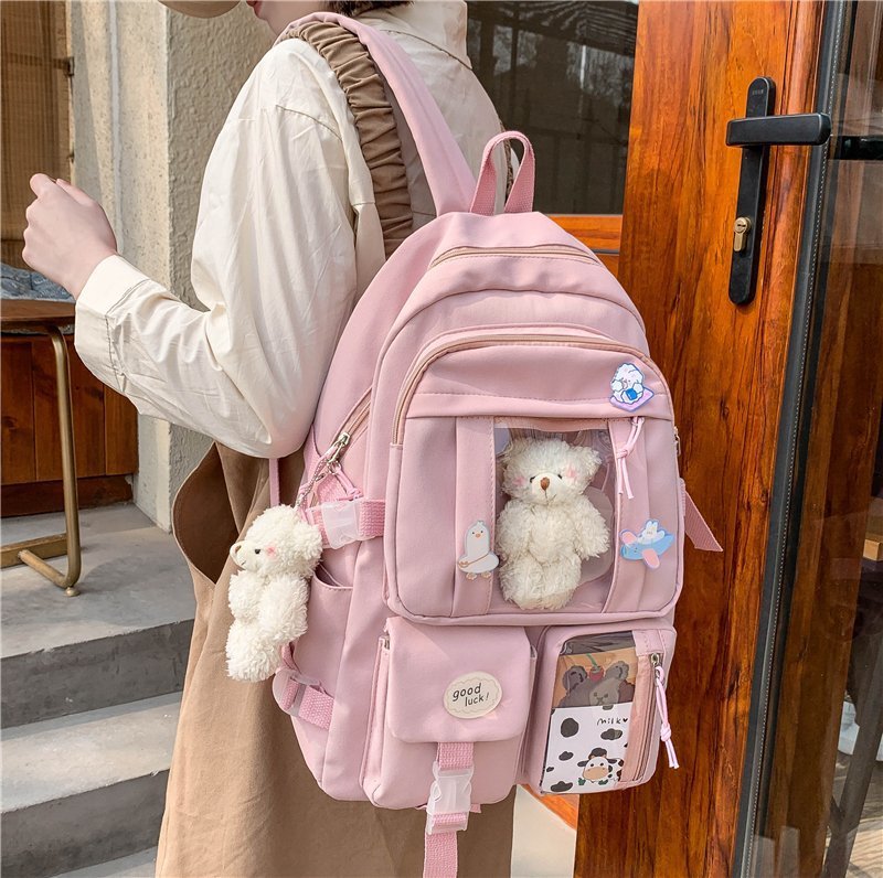 Large Capacity High School Student Schoolbag Women&#039;s  Cartoon Backpack For Junior High School Students Backpack