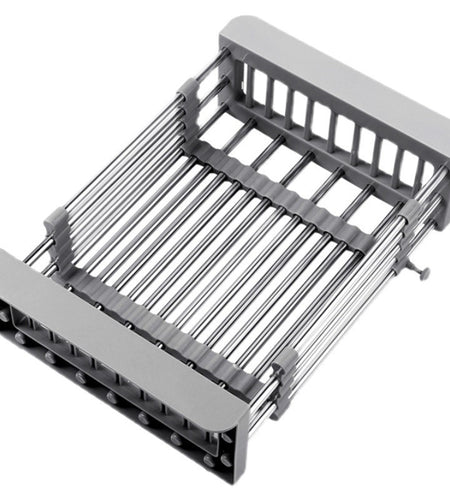 Kitchen Drain Rack Household Stainless Steel Retractable Sink Rack Storage Rack Tableware Bold Storage