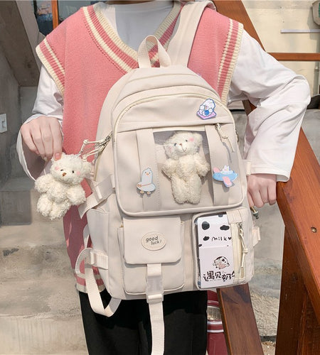 Large Capacity High School Student Schoolbag Women&#039;s  Cartoon Backpack For Junior High School Students Backpack