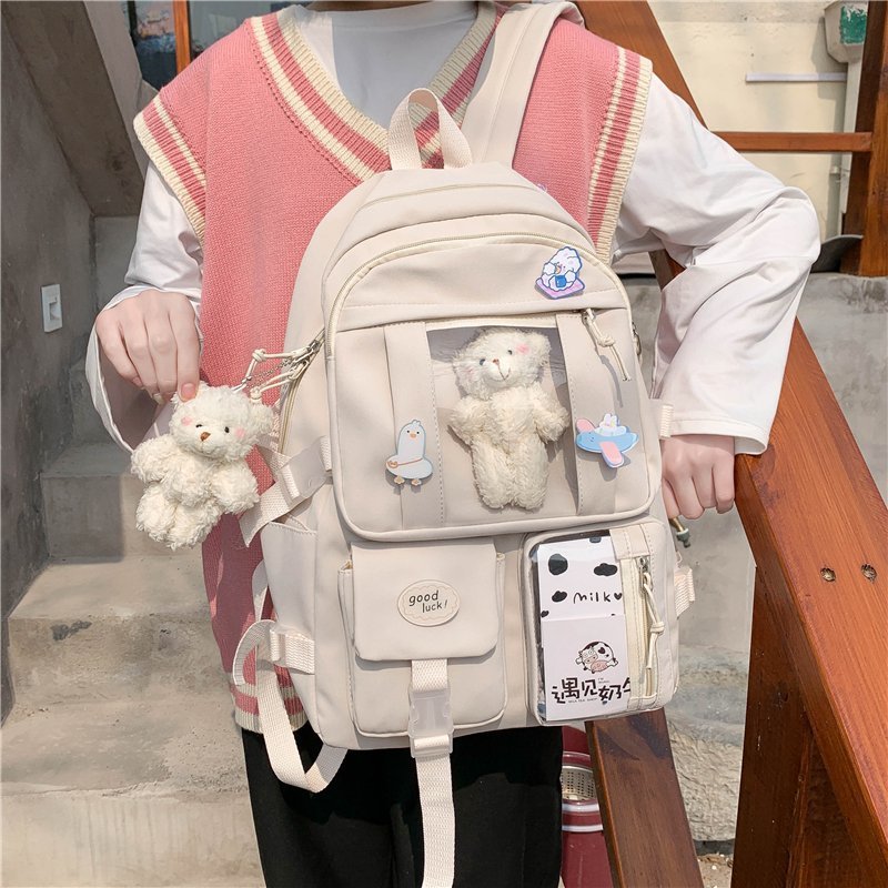 Large Capacity High School Student Schoolbag Women&#039;s  Cartoon Backpack For Junior High School Students Backpack